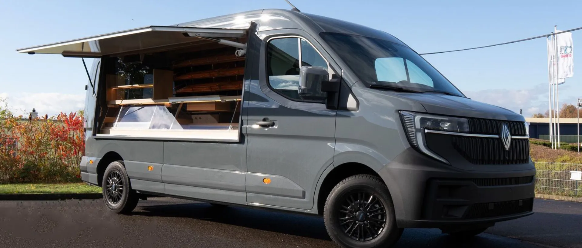 HUMER BACK-MASTER 320 in schiefergrau - Frontansicht