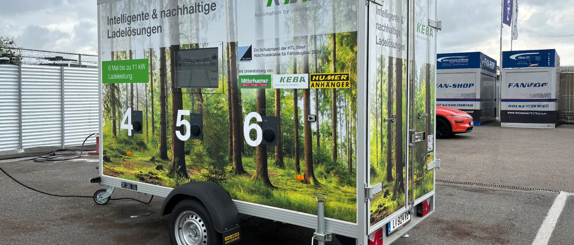 Die intelligente Ladelösung von KEBA und HUMER Anhänger
