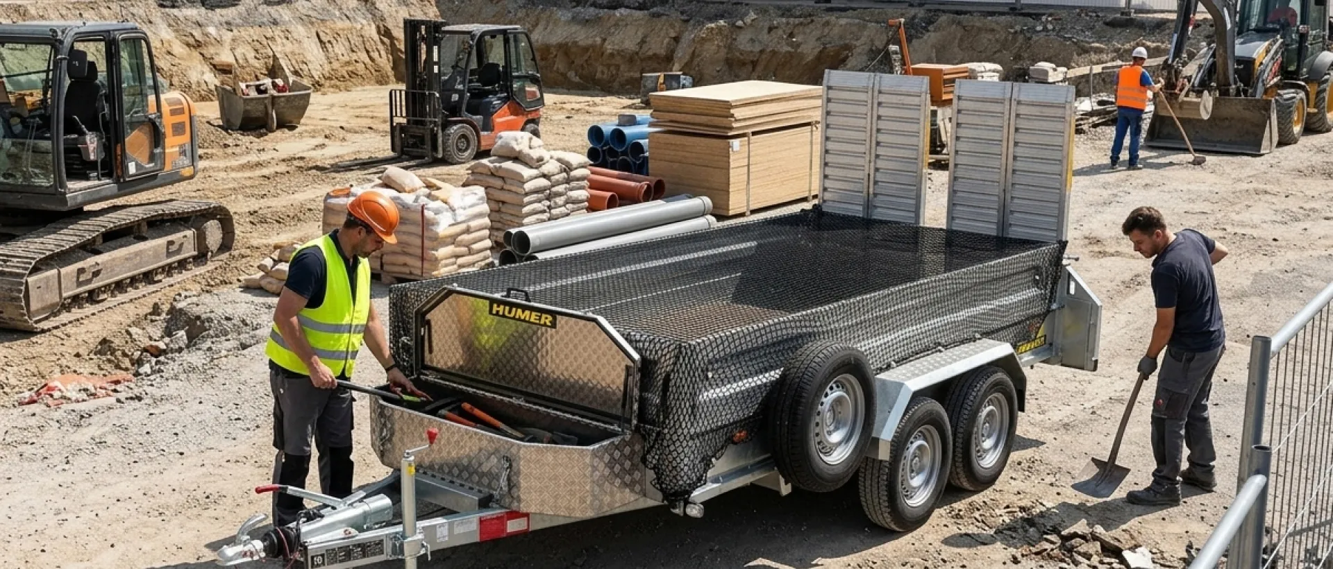 HUMER Sonderbau Baumaschinenanhänger WL 360 V