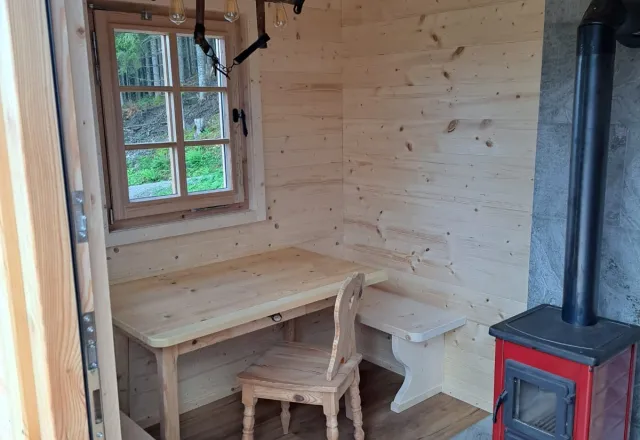 Moblie Hütte Kamin
