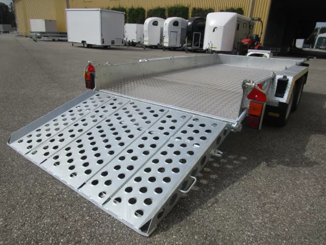 Baumaschinenanhänger GH126 366x184 Gitterrampe 3500 kg 13"