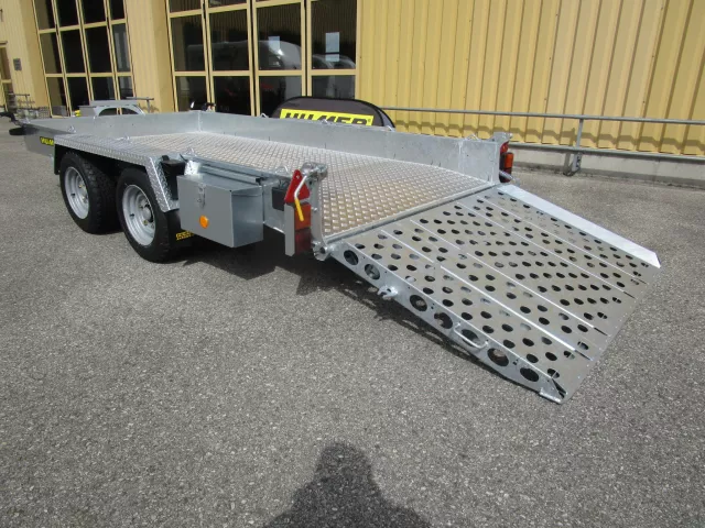 Baumaschinenanhänger GH126 366x184 Gitterrampe 3500 kg 13"
