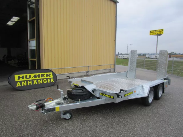 Baumaschinenanhänger GH126 366x184 Rampe 3500 kg 13"