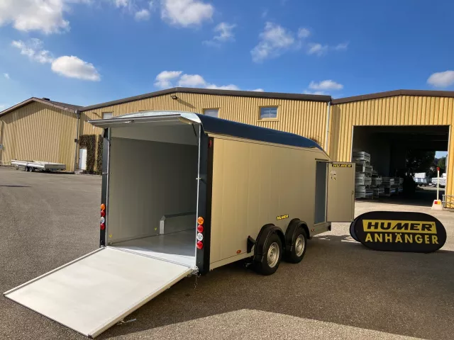 Kofferanhänger Roadster Alu/Tür 900 Pullmann 3500 kg 13"