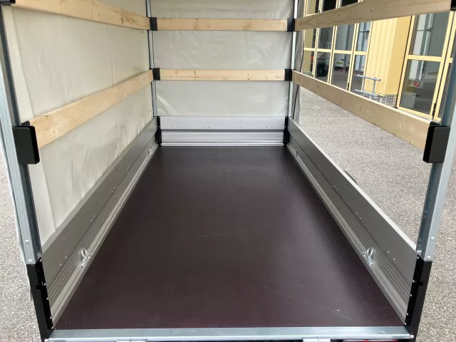 Allzweckanhänger Alu 249x125x30 1200 kg 13" Hochplane
