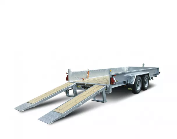 HUMER Tandem-Tieflader Räder neben der Ladefläche Typ TT 10,5
