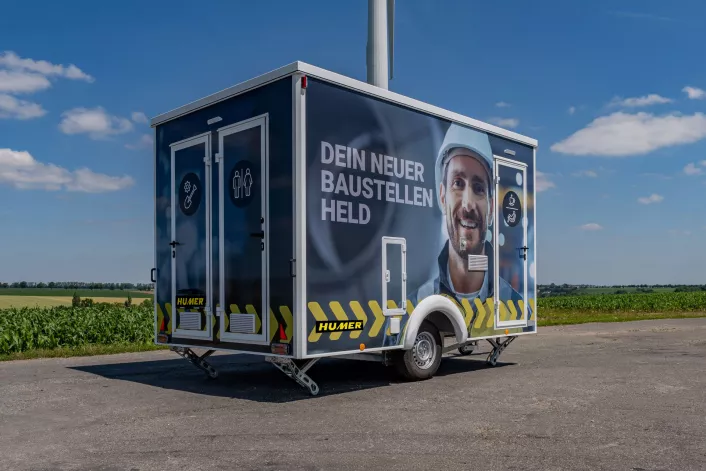 Büroanhänger von hinten